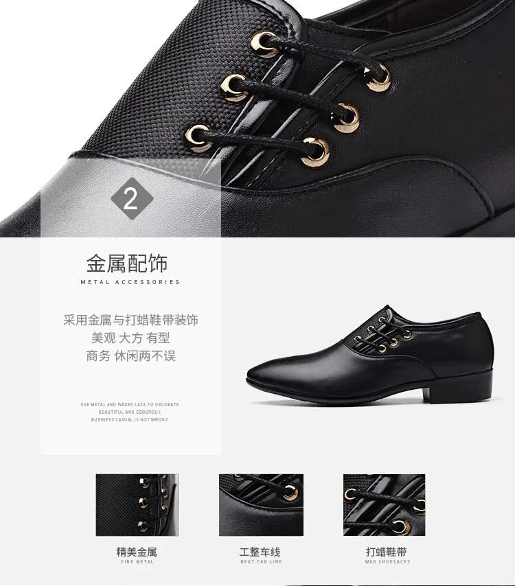 Men's Quality Patent Leather Shoes- White Wedding Shoes Leather Shoes for Male