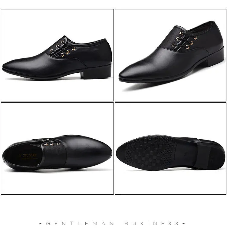 Men's Quality Patent Leather Shoes- White Wedding Shoes Leather Shoes for Male