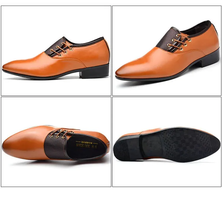 Men's Quality Patent Leather Shoes- White Wedding Shoes Leather Shoes for Male