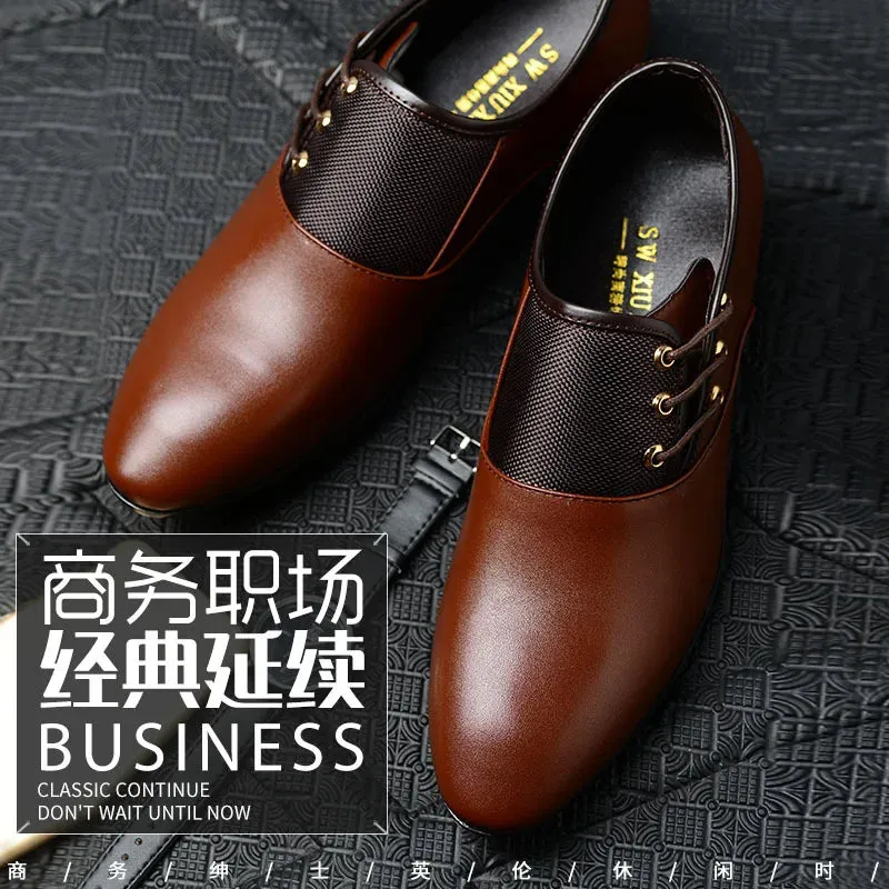 Men's Quality Patent Leather Shoes- White Wedding Shoes Leather Shoes for Male