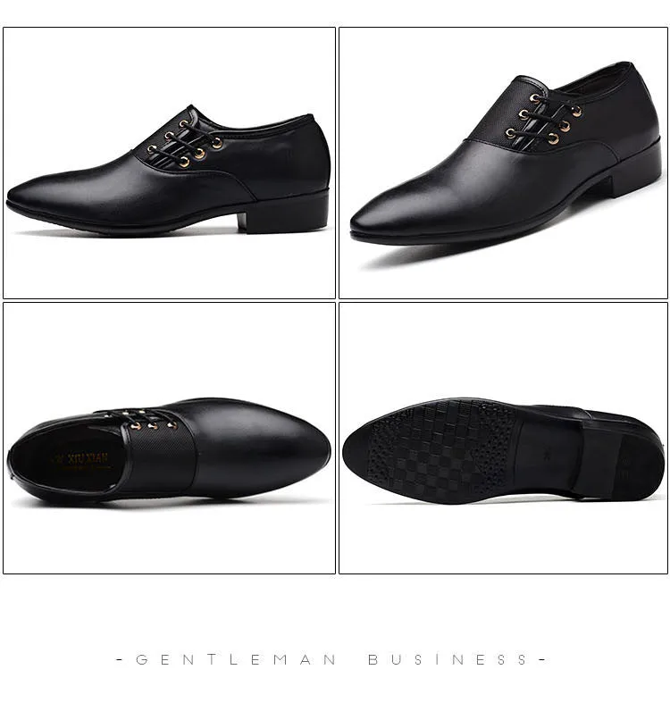 Men's Quality Patent Leather Shoes- White Wedding Shoes Leather Shoes for Male