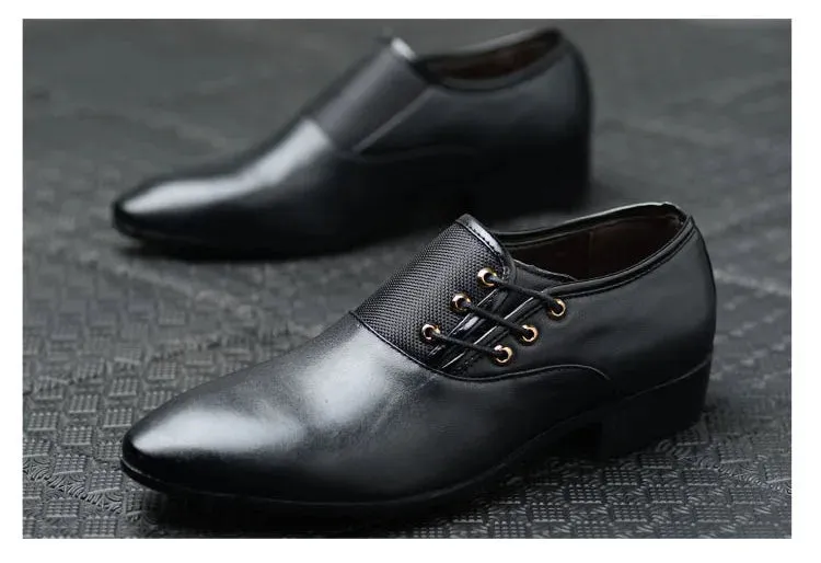 Men's Quality Patent Leather Shoes- White Wedding Shoes Leather Shoes for Male