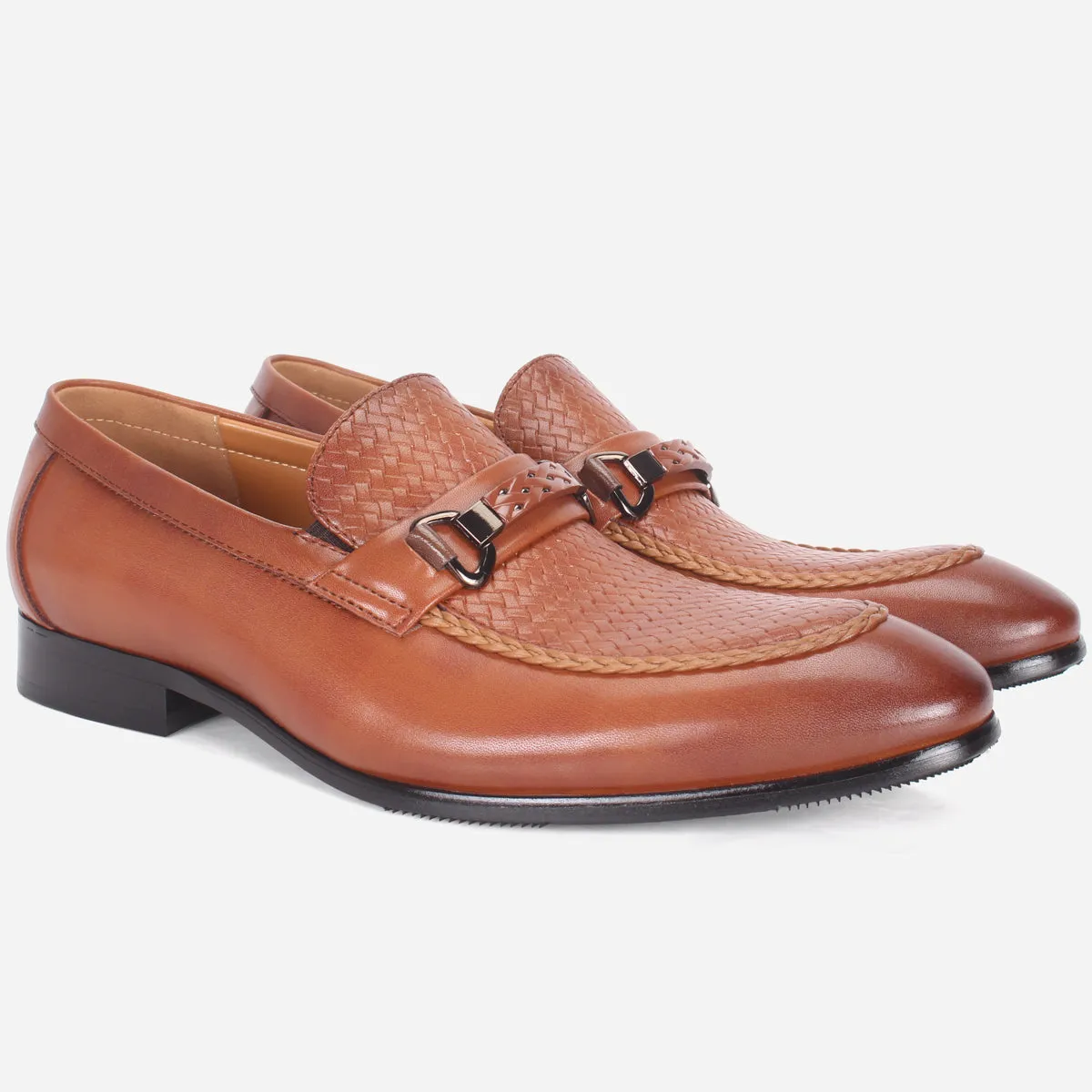 Mens "FAZAR" Leather Office Formal Slide In Shoes