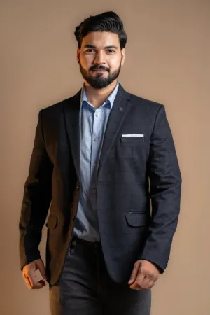 Midnight Ash Charcoal Wool Blazer