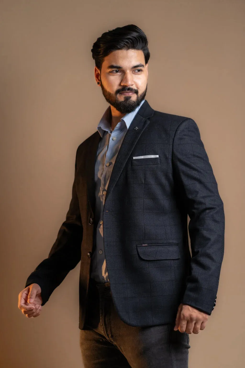 Midnight Ash Charcoal Wool Blazer