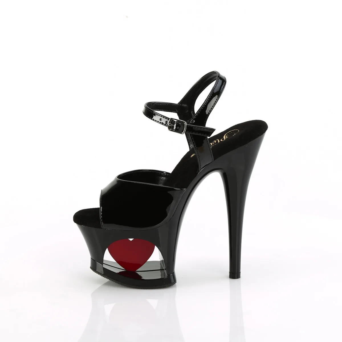 MOON-709H  Black Patent/Black-Red