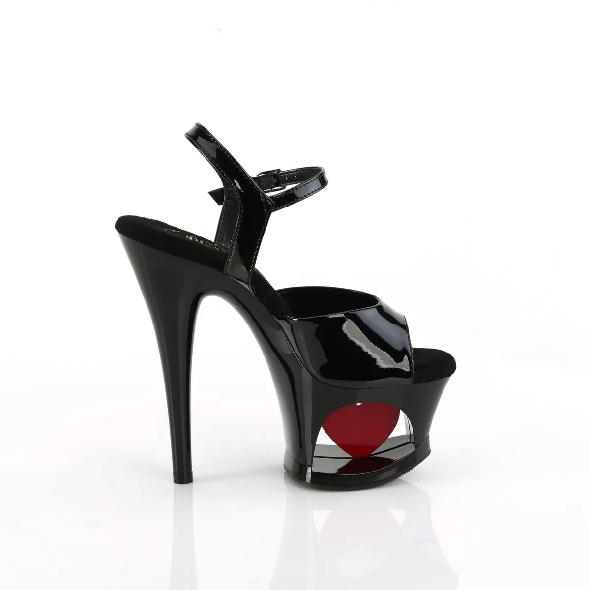 MOON-709H  Black Patent/Black-Red