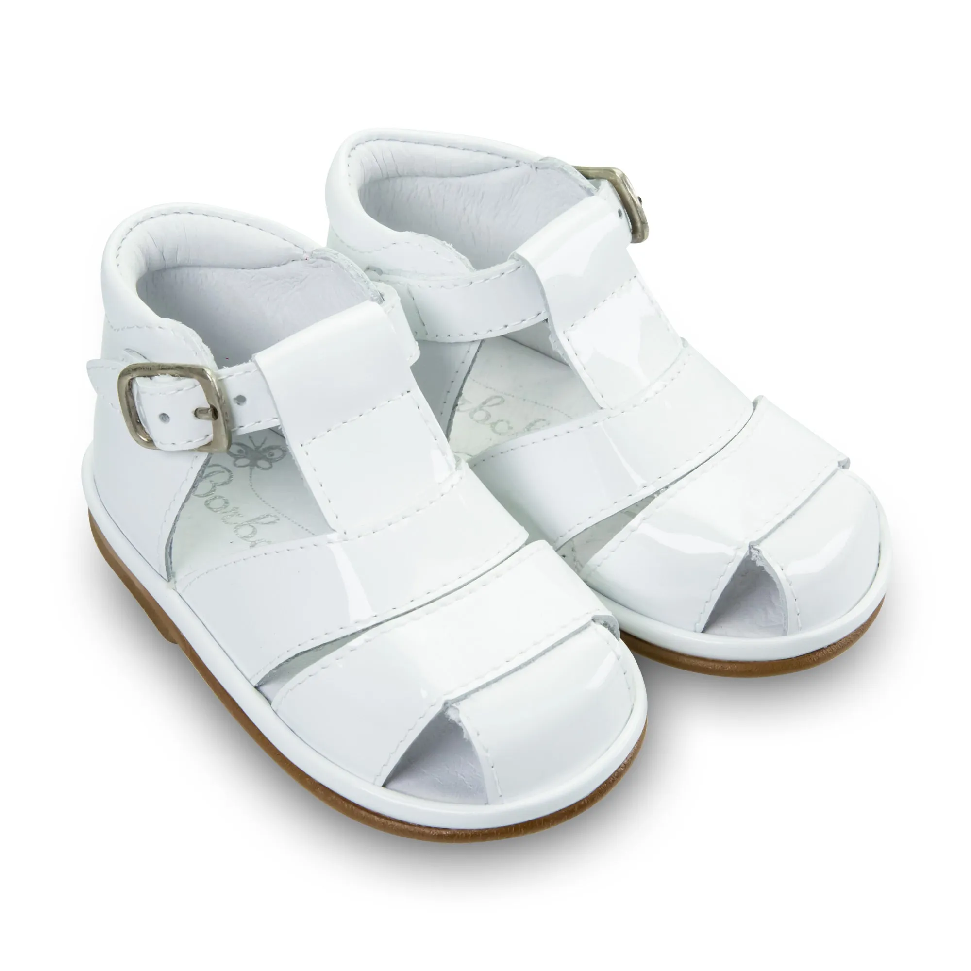 Myles White Patent Sandal