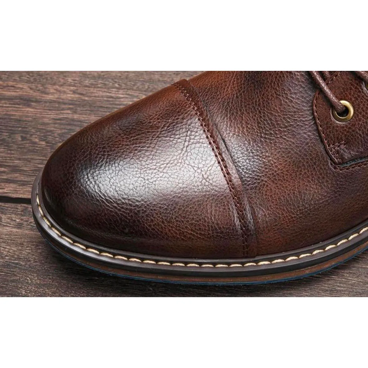 Nathan - Leather Oxford Boots