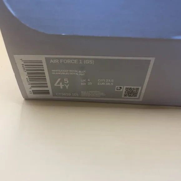 NIKE AIR FORCE 1 (GS) 4.5Y