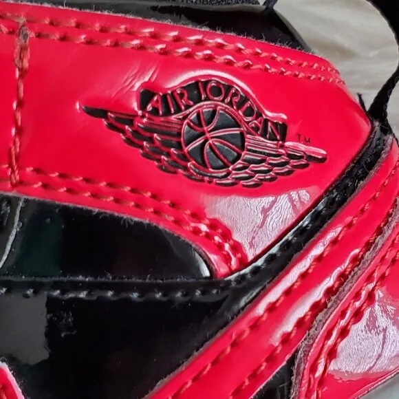 Nike Air Jordan Black/Red Kid's 1 Retro High OG ‘Patent Bred’ SZ 9C