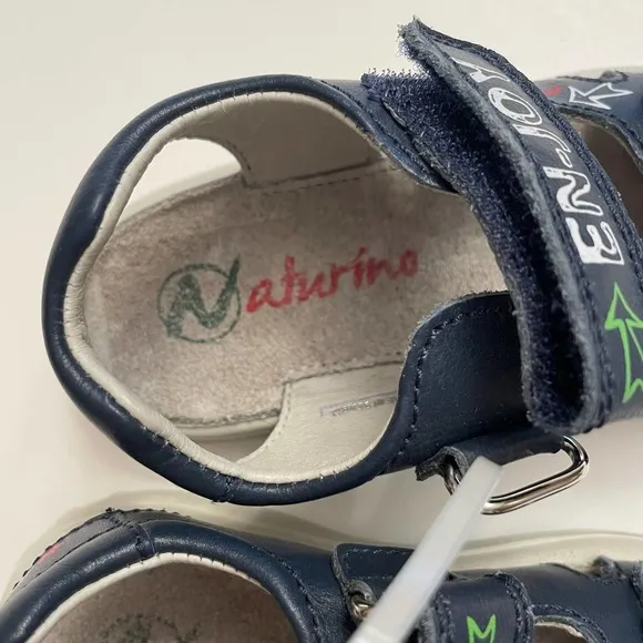 NWOT Naturino Ruacana Leather Sandal Size 25 or US 8 Navy