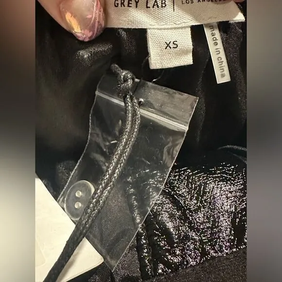 NWT Grey Lab Los Angeles Size XS Shiny Faux Leather Black Shorts Biker Goth Punk