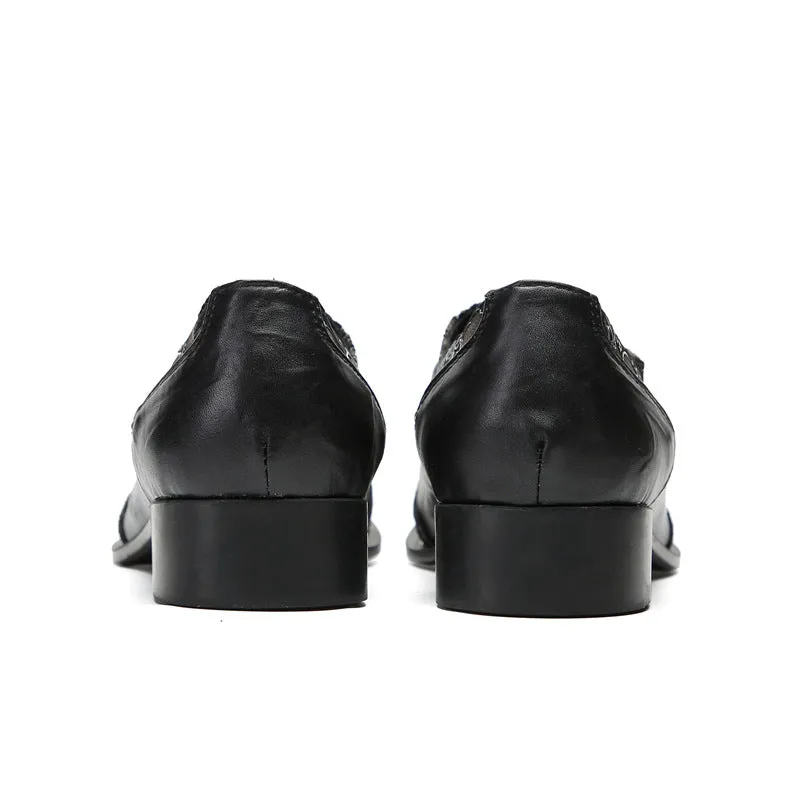 One Wholesale Leather Shoes Men's Cowhide Korean Style Breathable Formal Suit Men's Shoes Patent Leather Business Pointed Youth Wedding Shoes