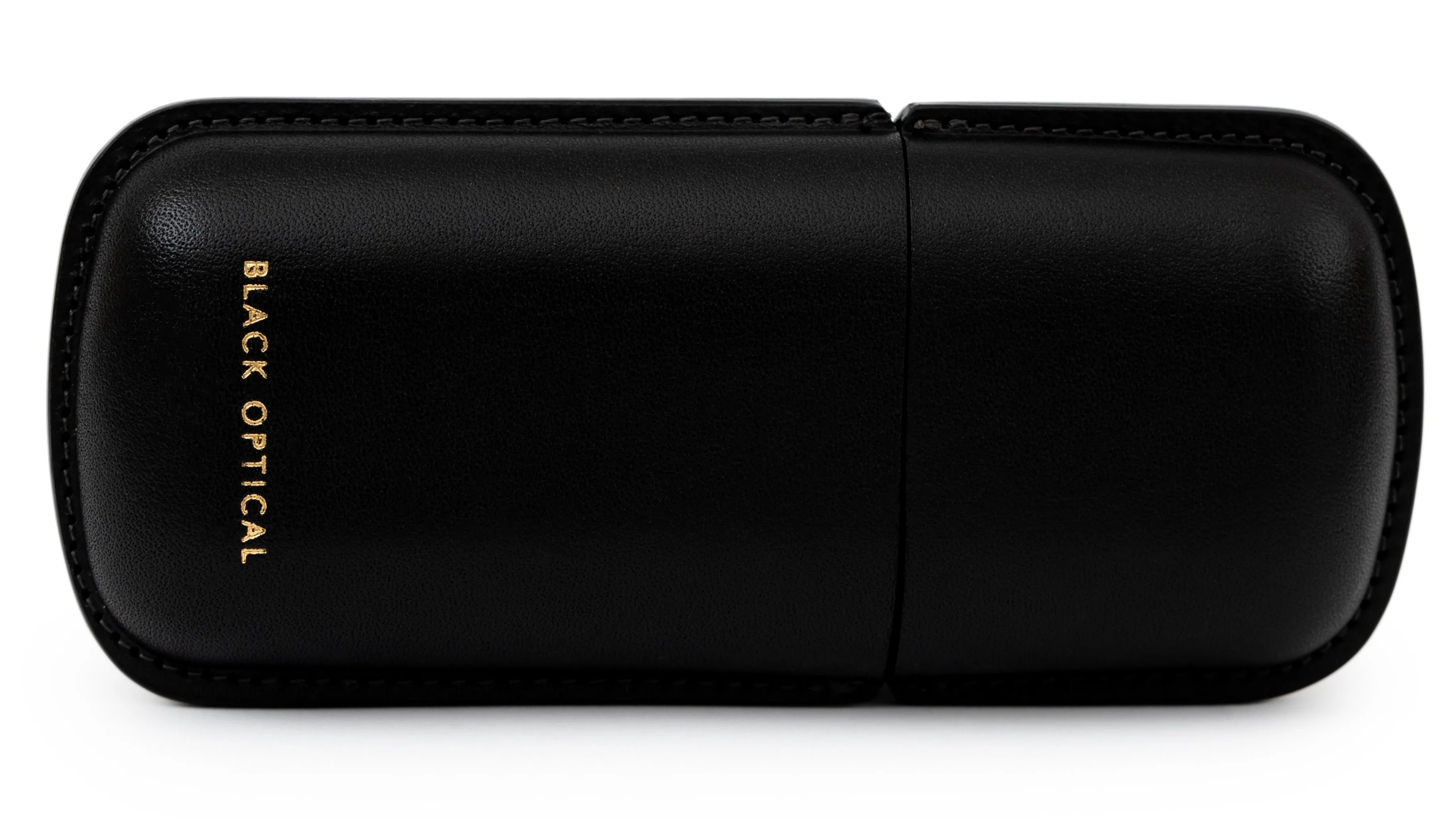 OVAL LEATHER CASE-Black / Black