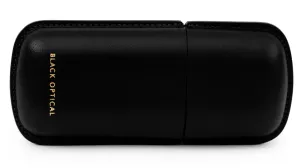 OVAL LEATHER CASE-Black / Black