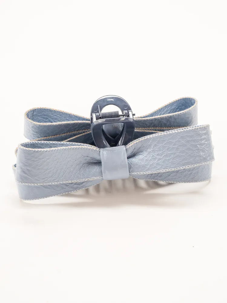 Paige Bow Hair Claw - Blue