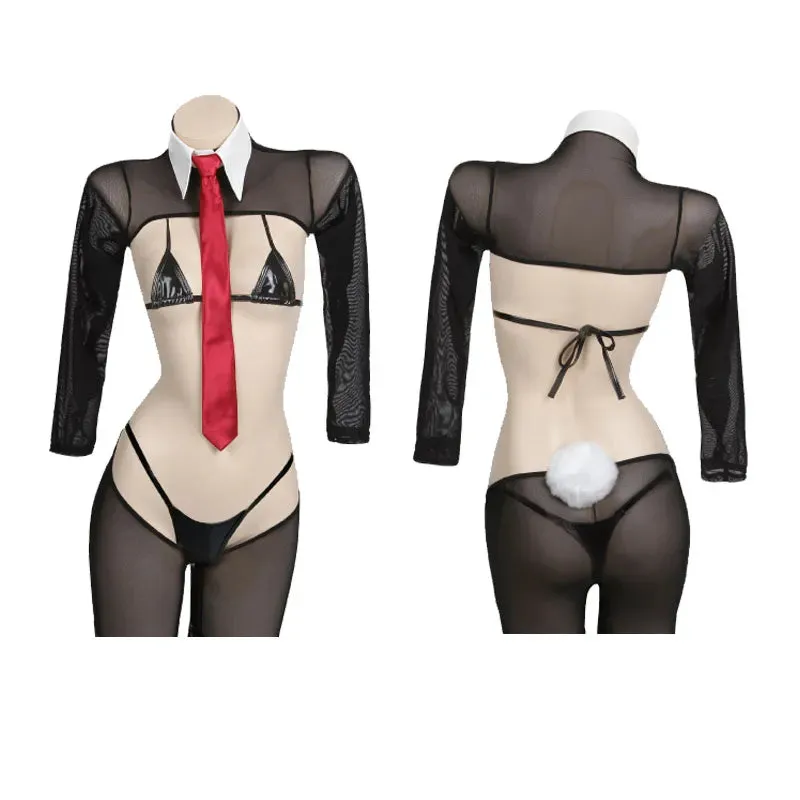 Patent Leather Bikini Swimsuit