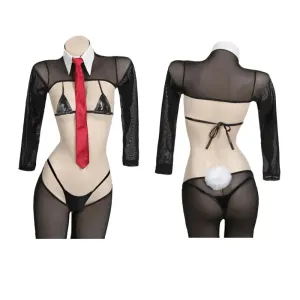 Patent Leather Bikini Swimsuit