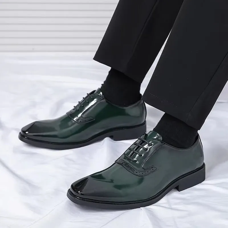 Patent Leather Men's Shoes Pointed Oxford