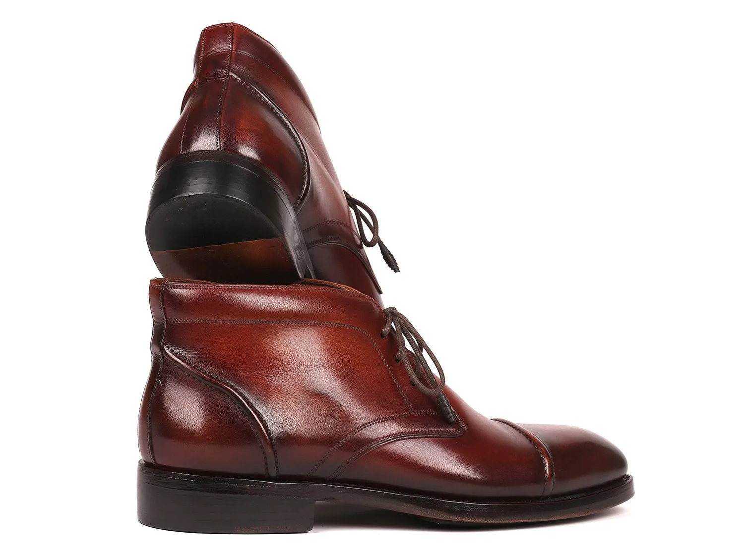 Paul Parkman Men's Cap Toe Chukka Boots in Brown
