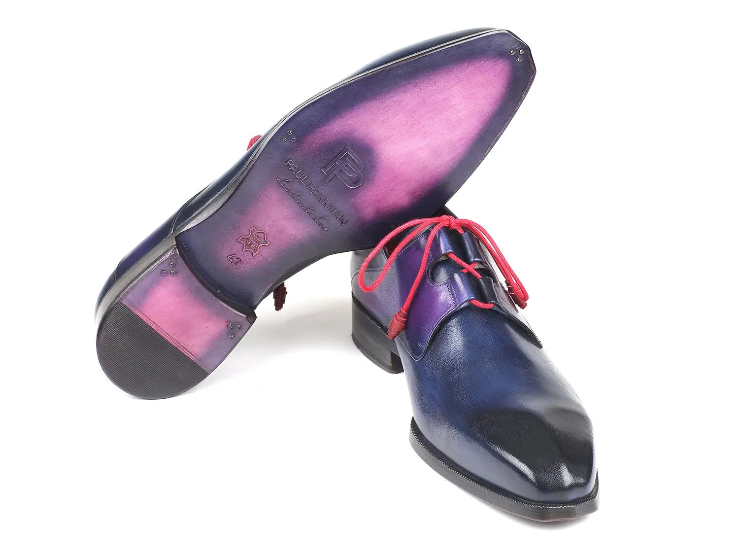 Paul Parkman Men's Ghillie Lacing Dress Shoes in Blue