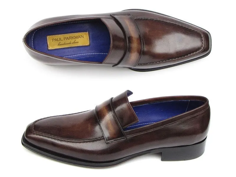 Paul Parkman Men's Hand-Painted Loafers in Bronze