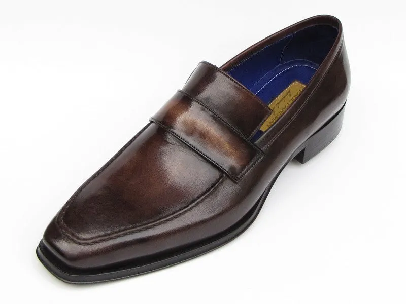 Paul Parkman Men's Hand-Painted Loafers in Bronze