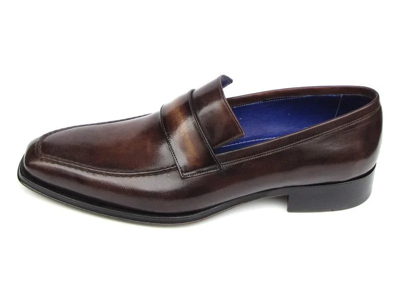 Paul Parkman Men's Hand-Painted Loafers in Bronze