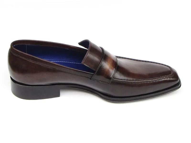 Paul Parkman Men's Hand-Painted Loafers in Bronze