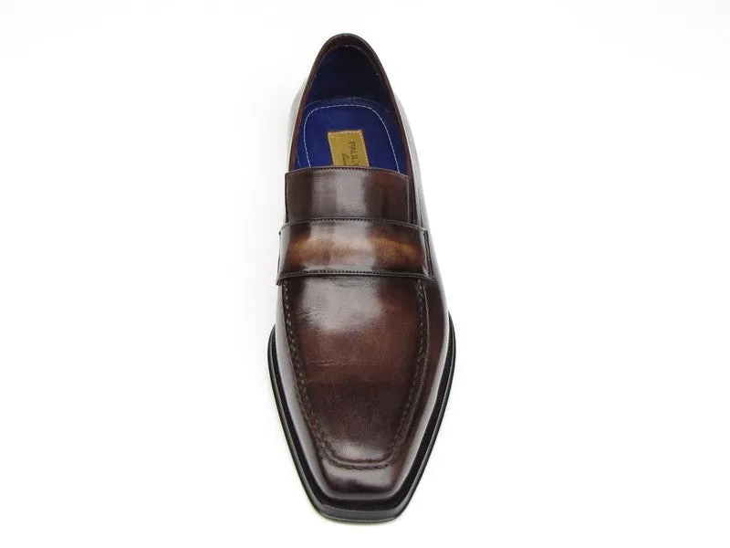 Paul Parkman Men's Hand-Painted Loafers in Bronze