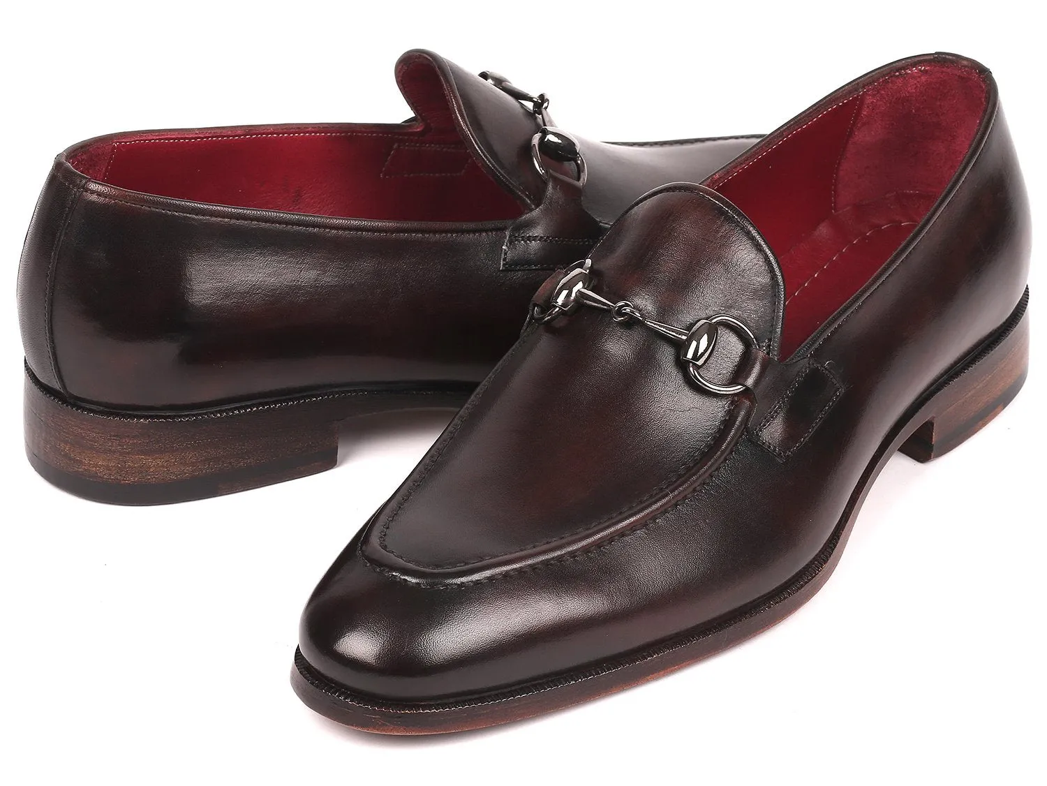 Paul Parkman Men's Horsebit Loafers in Dark Brown