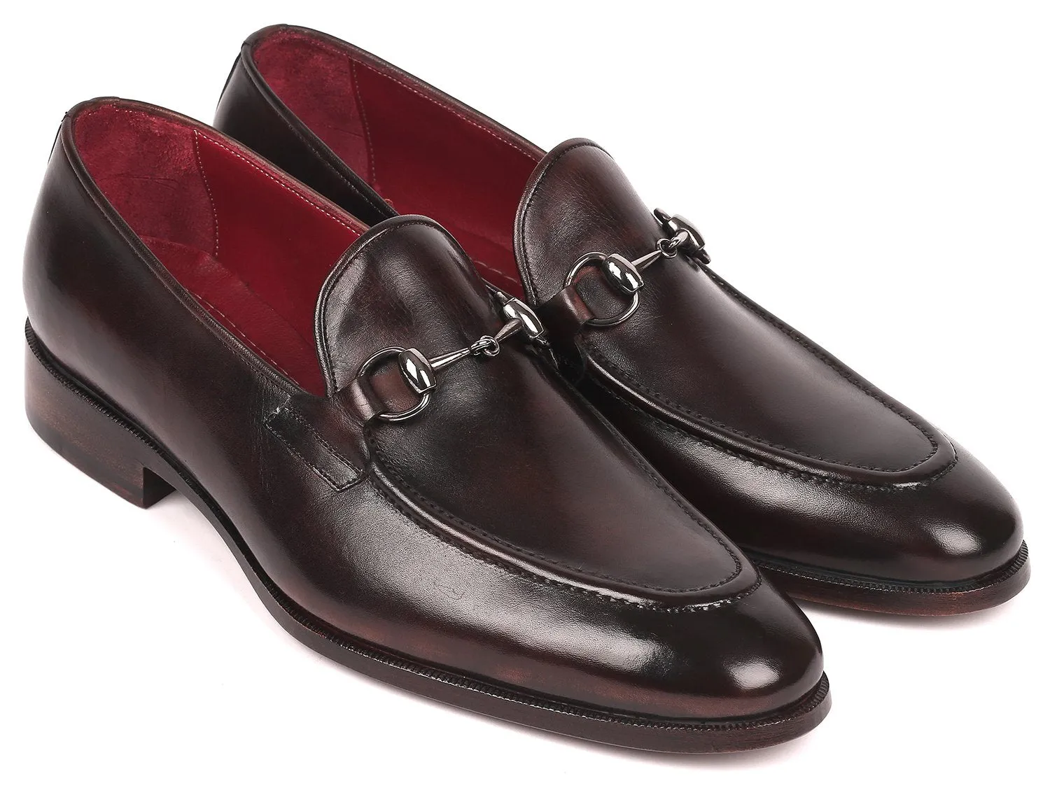 Paul Parkman Men's Horsebit Loafers in Dark Brown