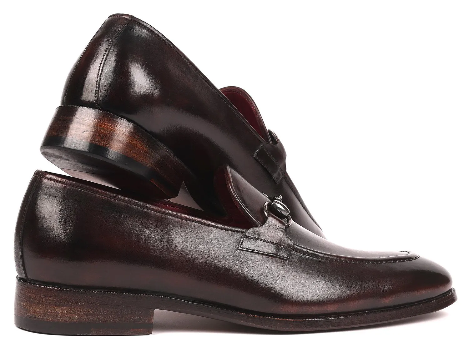 Paul Parkman Men's Horsebit Loafers in Dark Brown