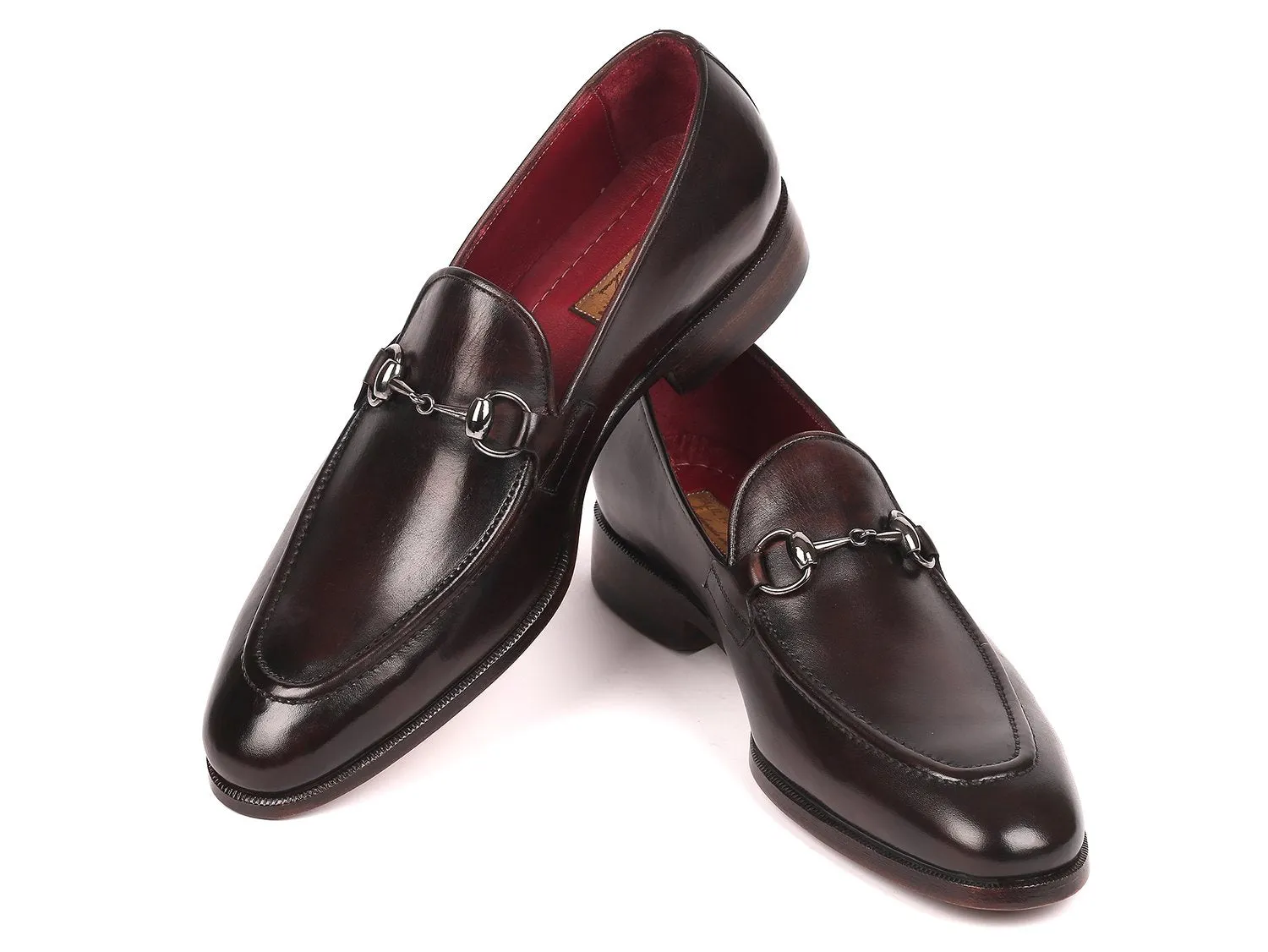 Paul Parkman Men's Horsebit Loafers in Dark Brown