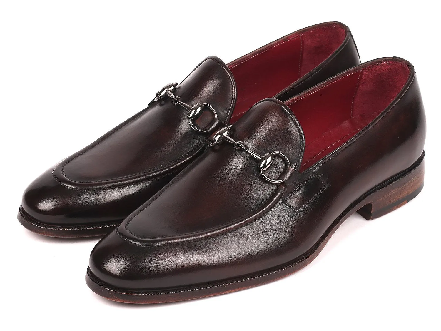 Paul Parkman Men's Horsebit Loafers in Dark Brown