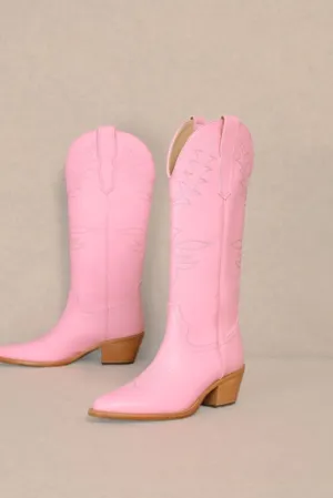 Pink Adel Cowgirl Boots