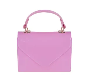 PINK PATENT CHARM HANDBAG