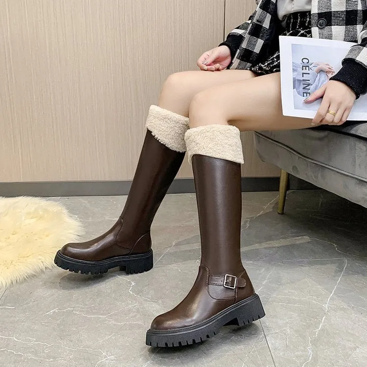 Plus Velvet Was Thin Snow Boots Tall And Thin Boots