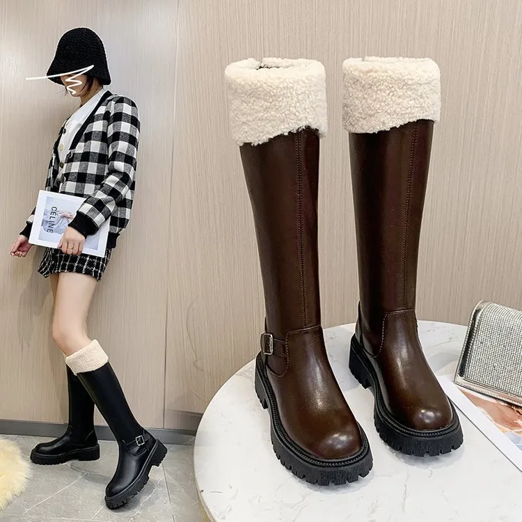 Plus Velvet Was Thin Snow Boots Tall And Thin Boots