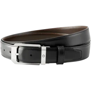 Rectangular Shiny Stainless Steel Pin Buckle Belt