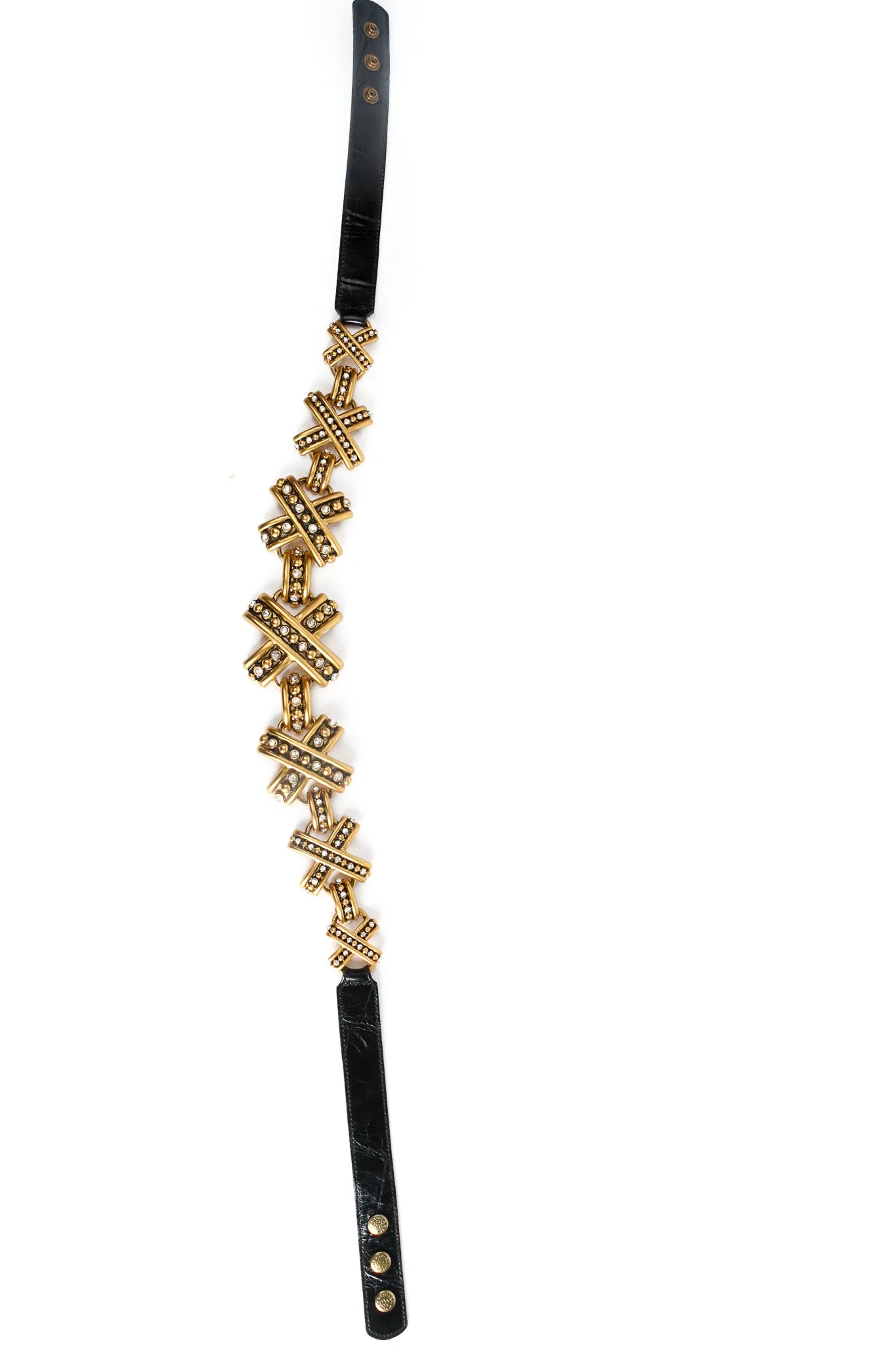 Rhinestone Studded X Belt