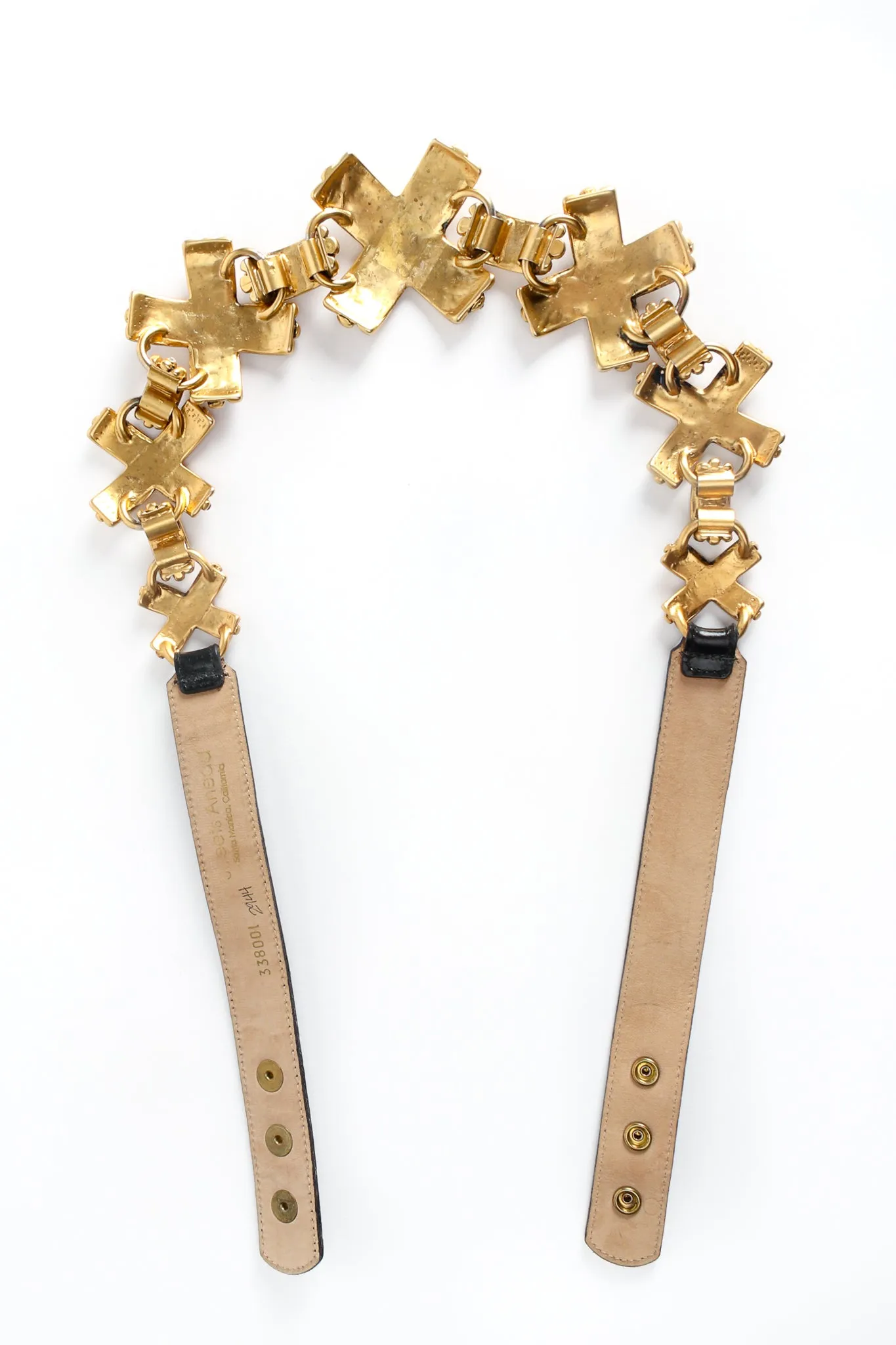 Rhinestone Studded X Belt