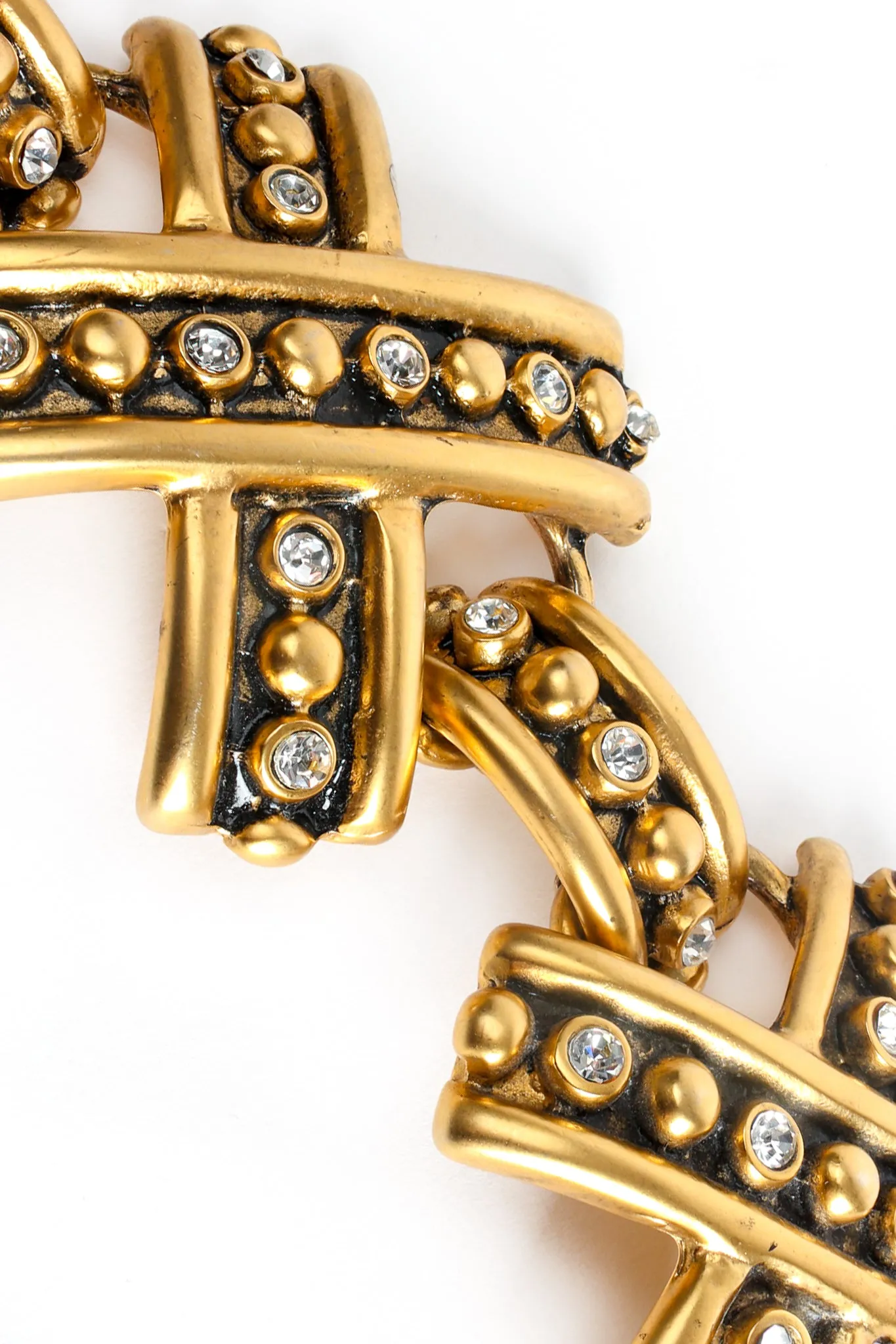 Rhinestone Studded X Belt