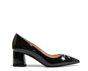Roberto Serpentini Women's Black Patent Pearl 24079