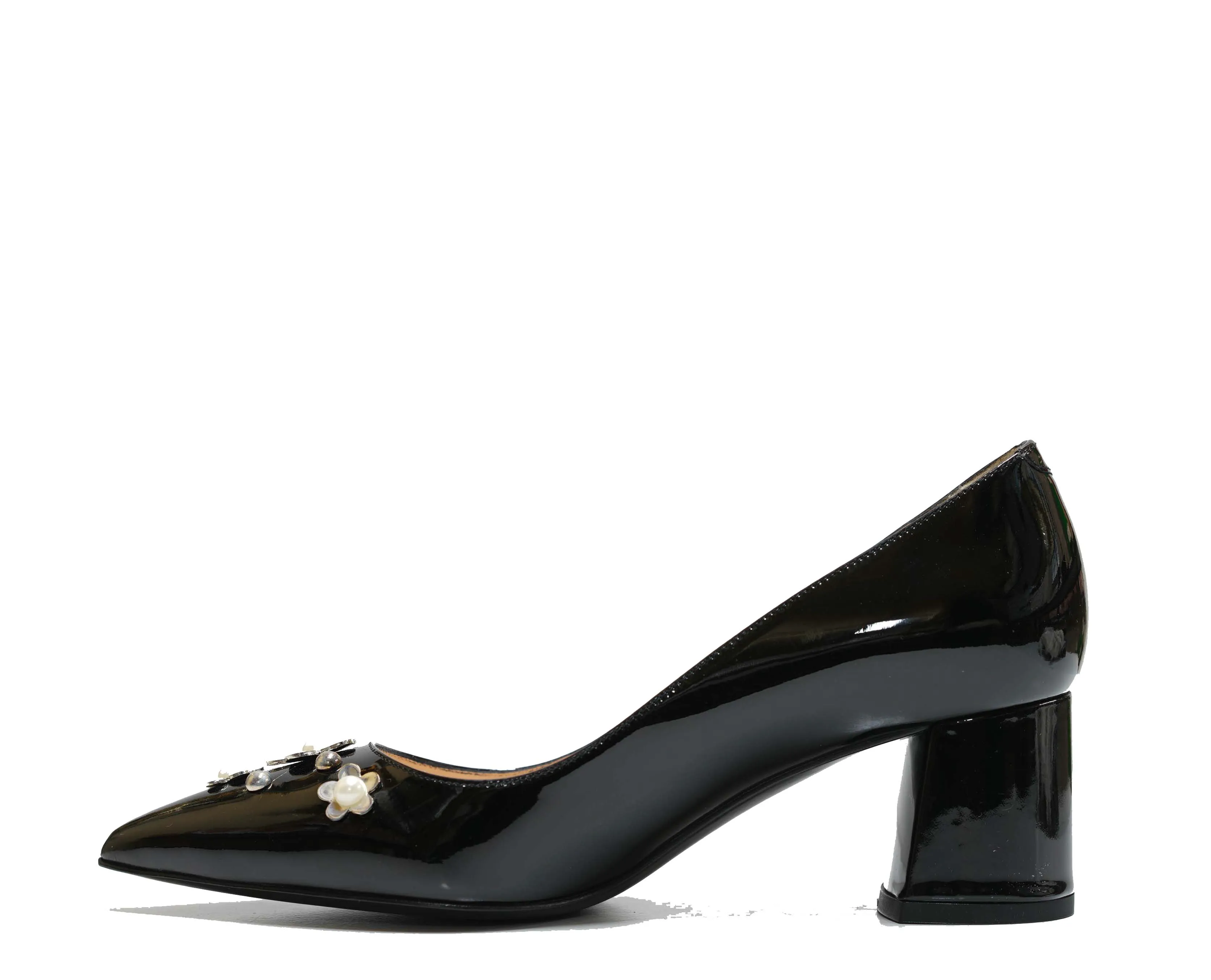 Roberto Serpentini Women's Black Patent Pearl 24079