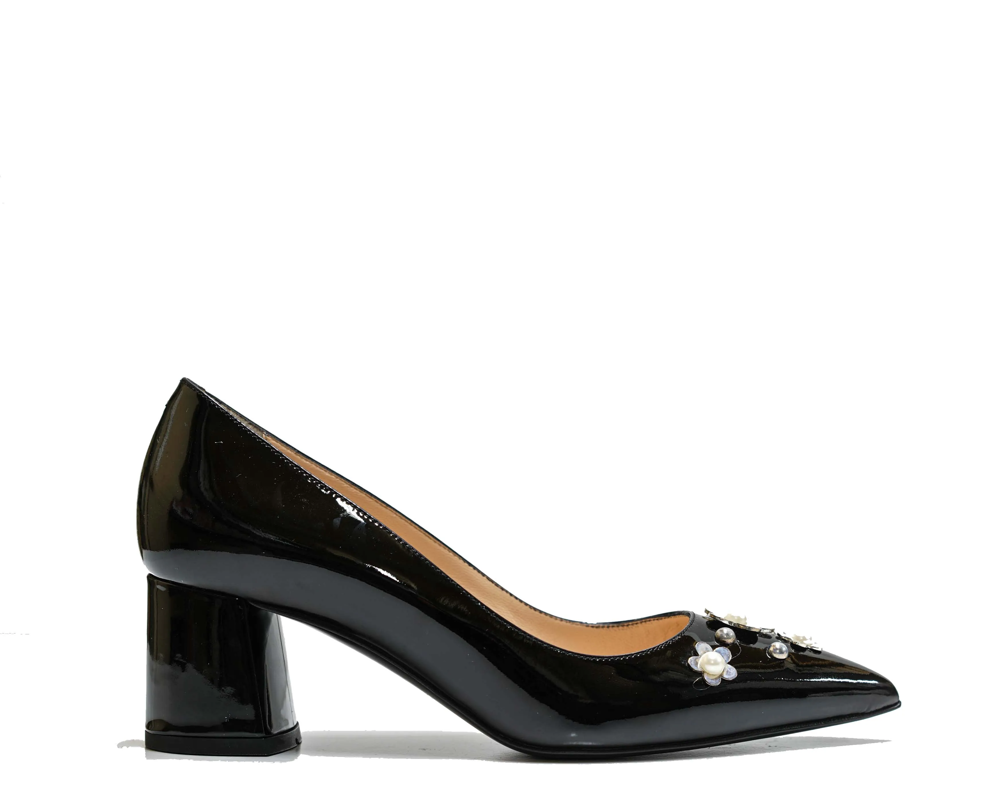 Roberto Serpentini Women's Black Patent Pearl 24079