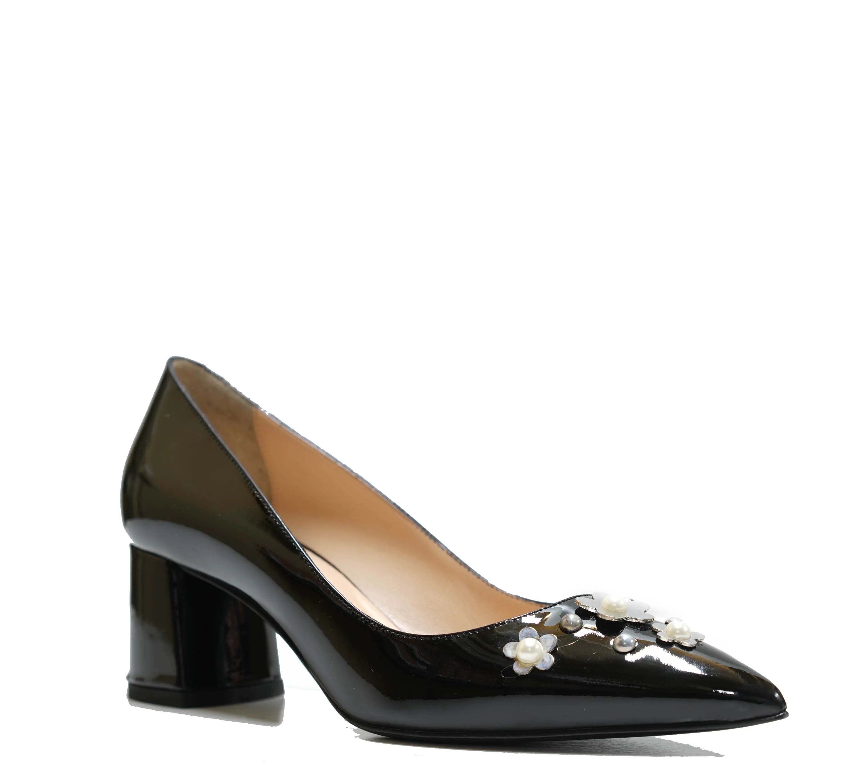 Roberto Serpentini Women's Black Patent Pearl 24079