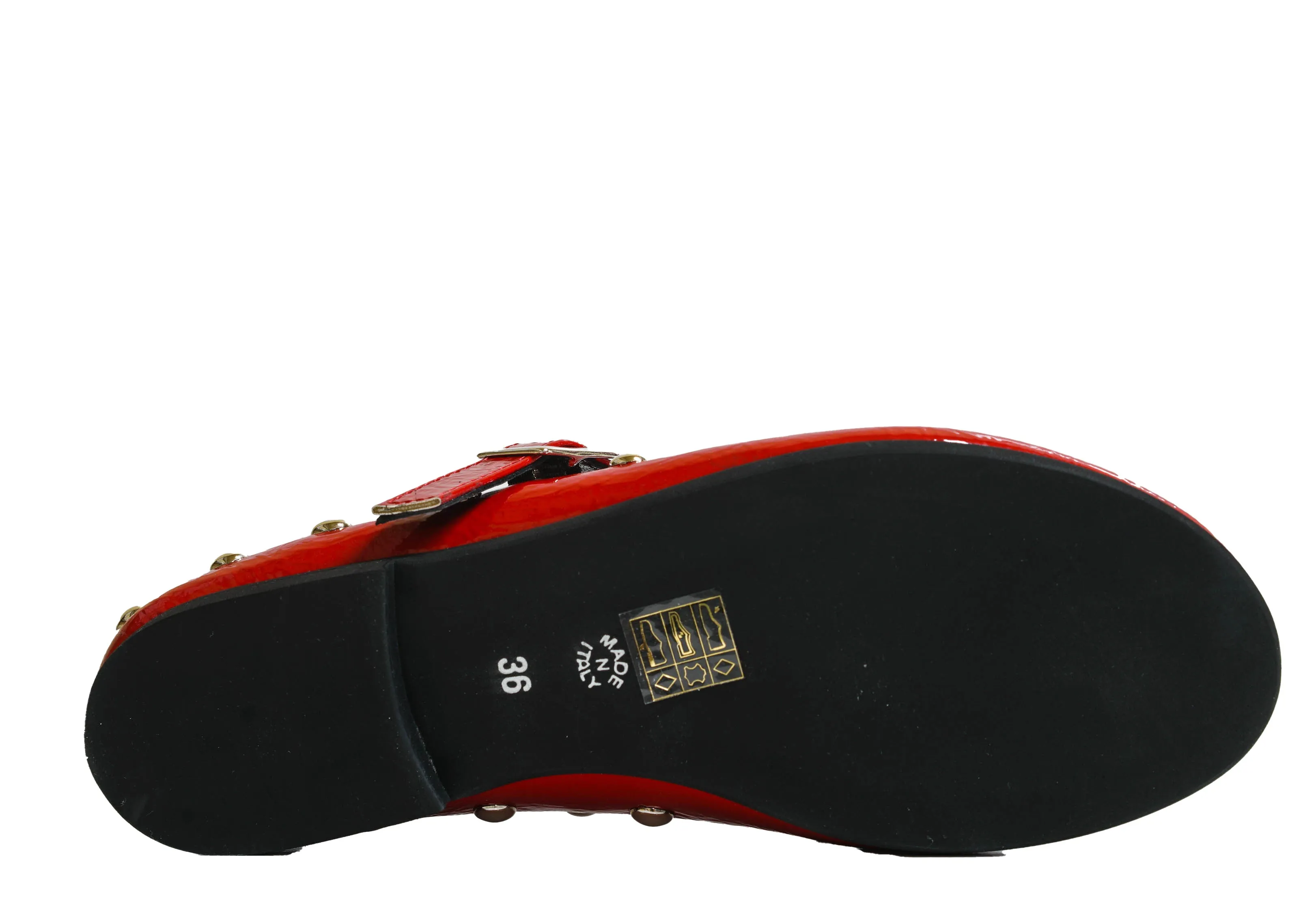Roberto Serpentini Women's Red Patent Stud Shoe 101  NEW Winter 30% off