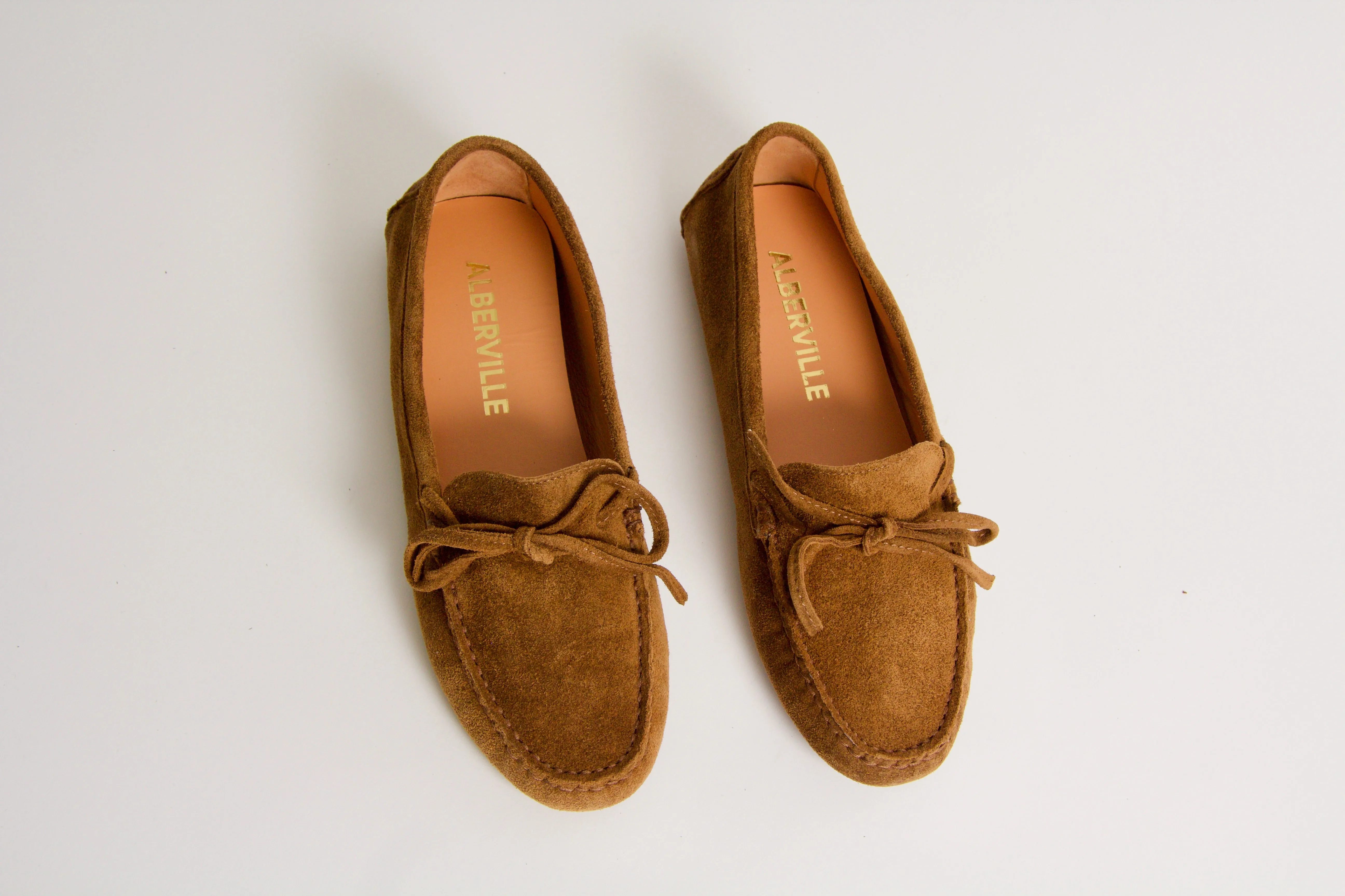 Rosalie Cognac Suede Moccasin
